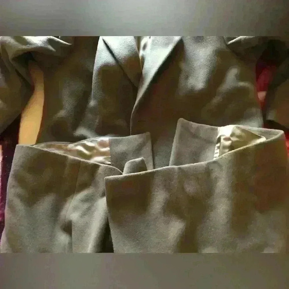 VTG CAMEL BROWN? MEDIUM BROWN? WOOL MENS LONG COAT L42 - Picture 9 of 14